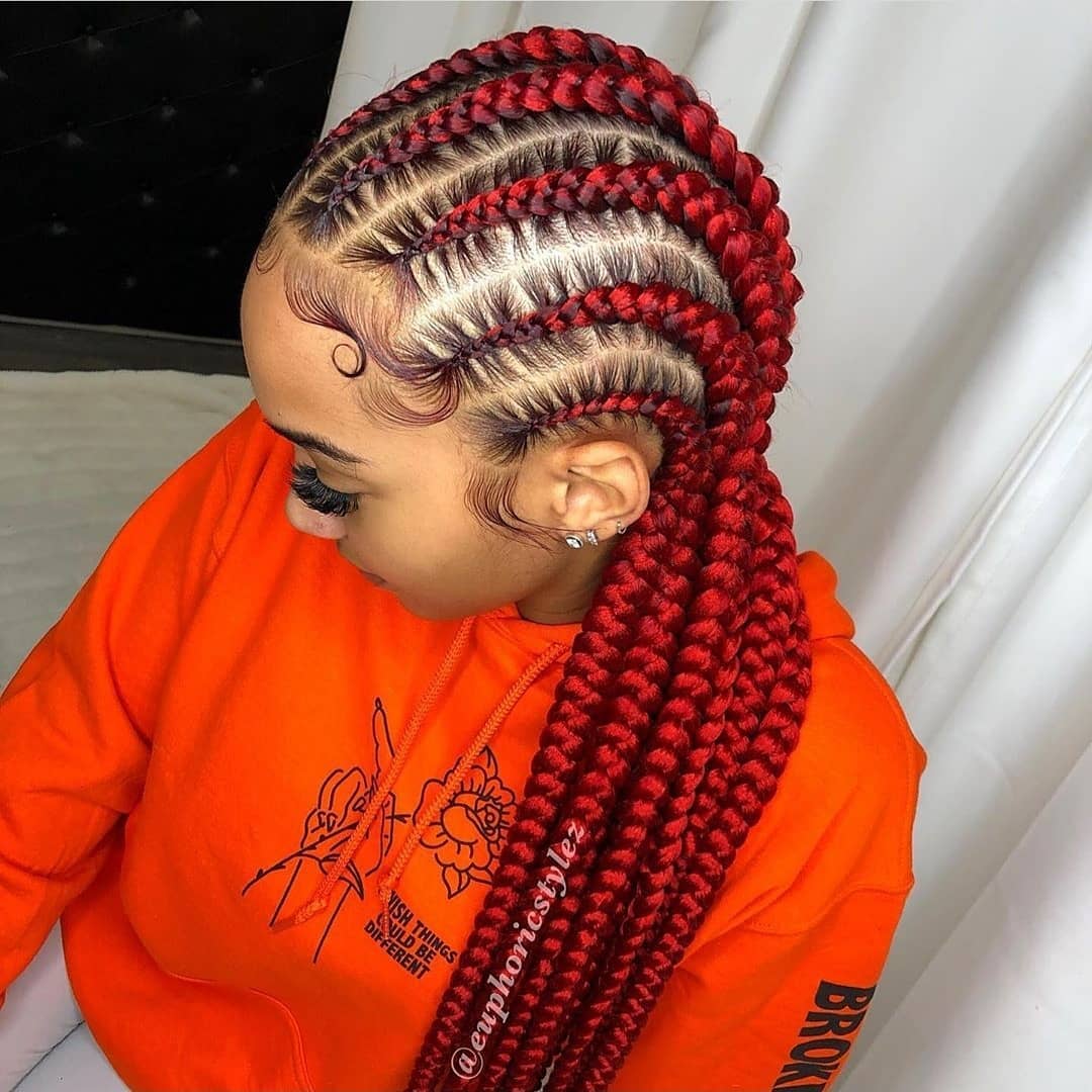 Bold Red Braids