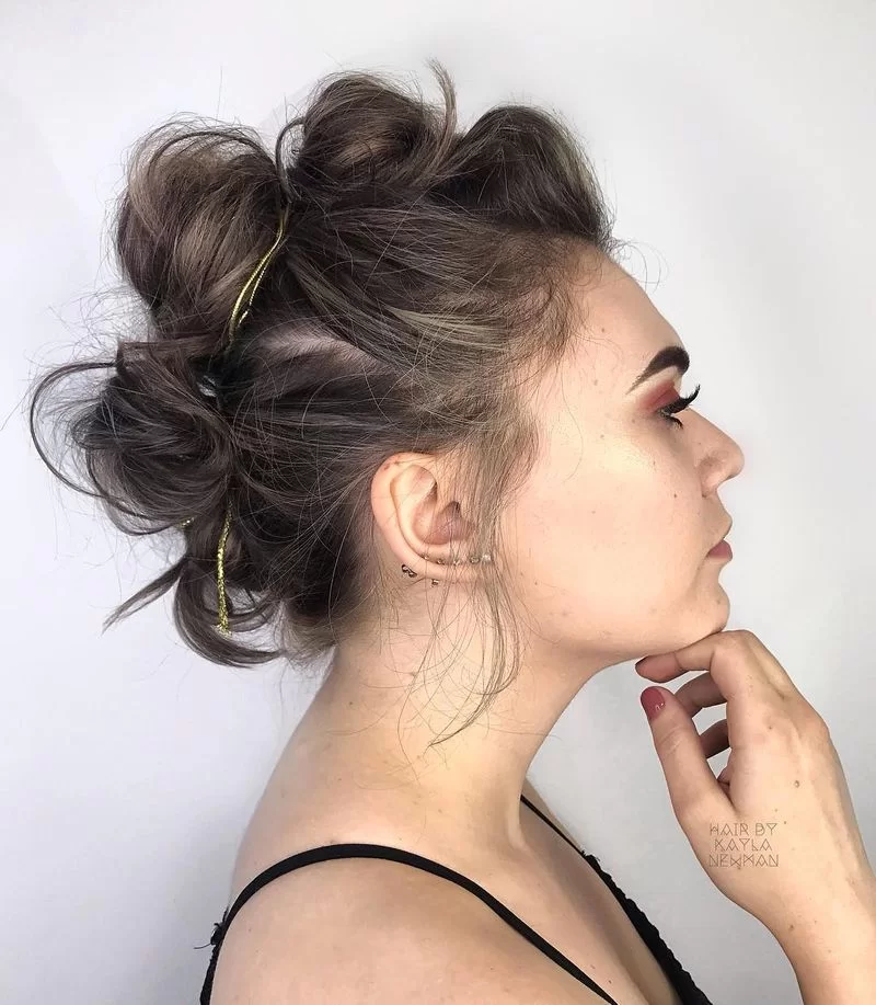 Bubble Mohawk Up-do