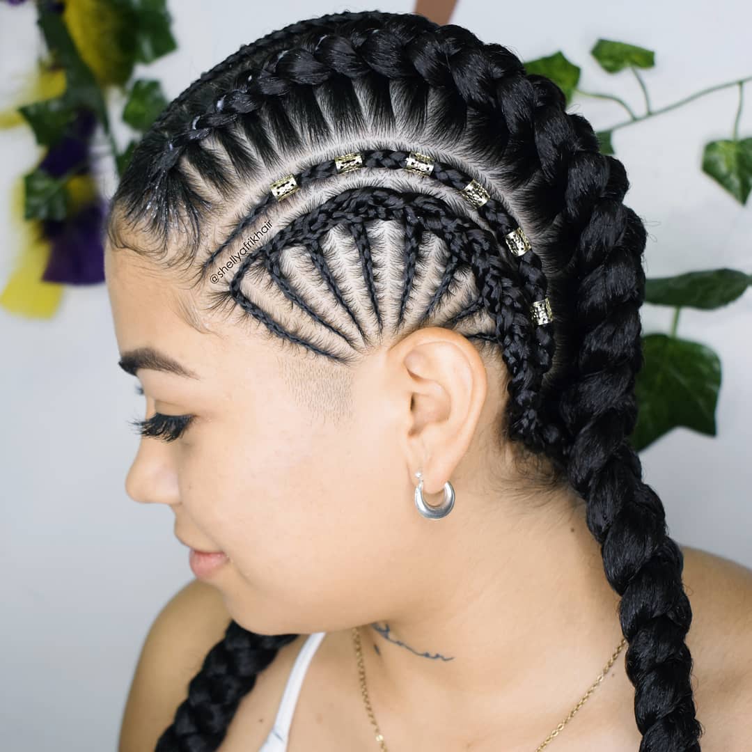 Goddess Braids With Over Ear Detail