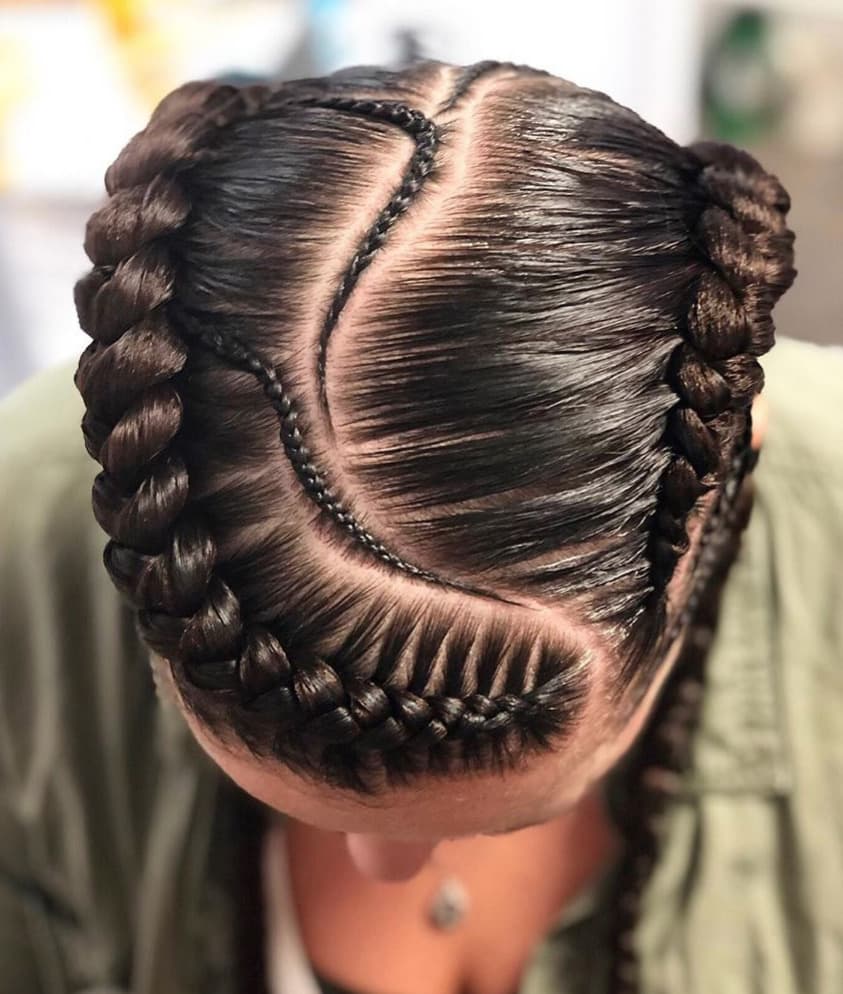 Side Part Goddess Braids
