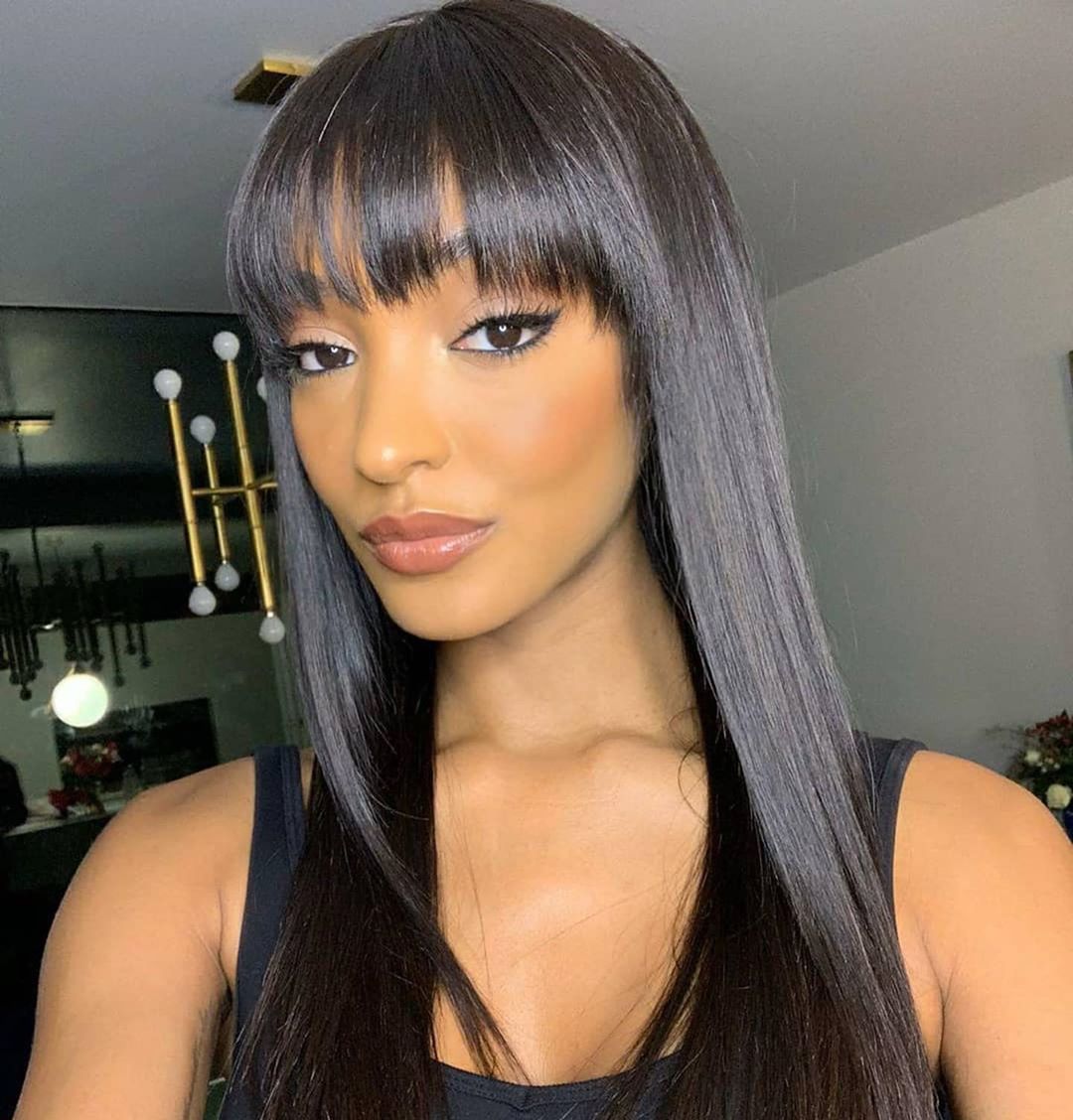 Sleek And Straight With Feathered Ends