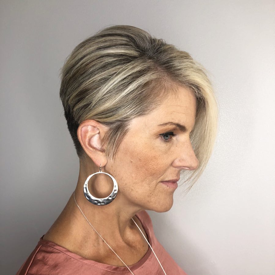 Stacked Pixie With Long Bangs