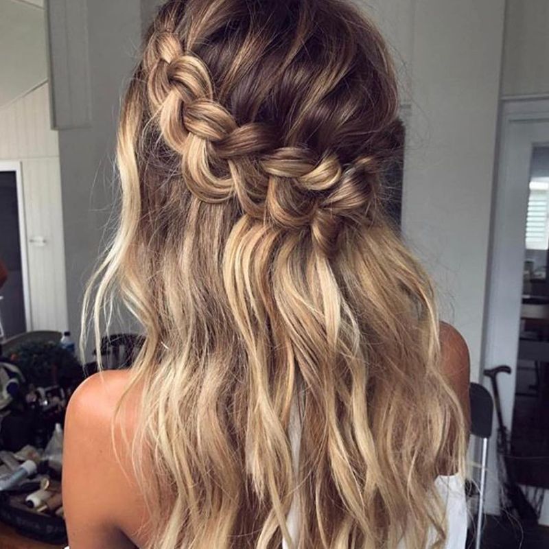 Half Up Braid Crown