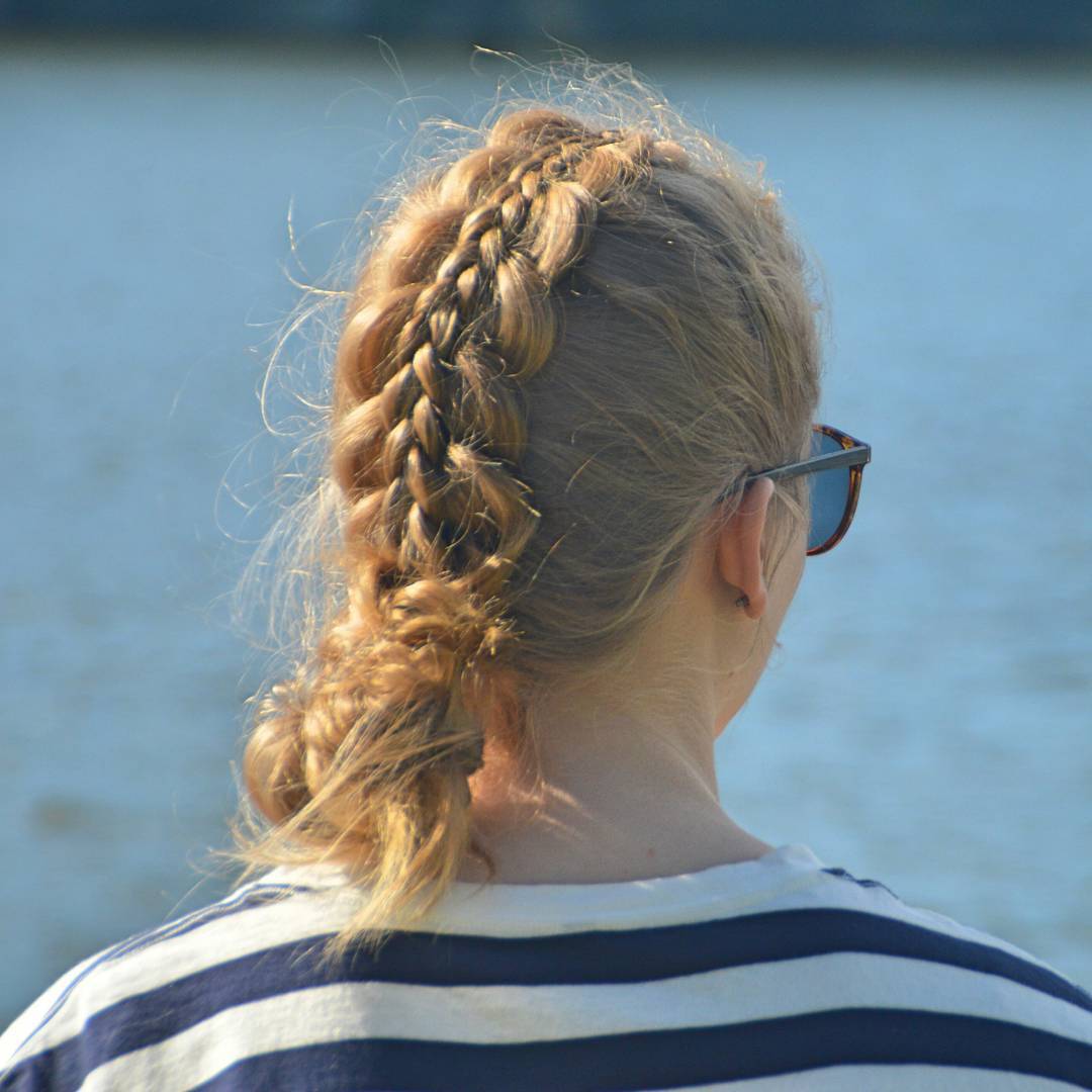 Mohawk Braid + Low Bun