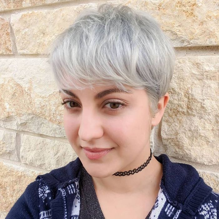 Silver Pixie + Thick Fringe