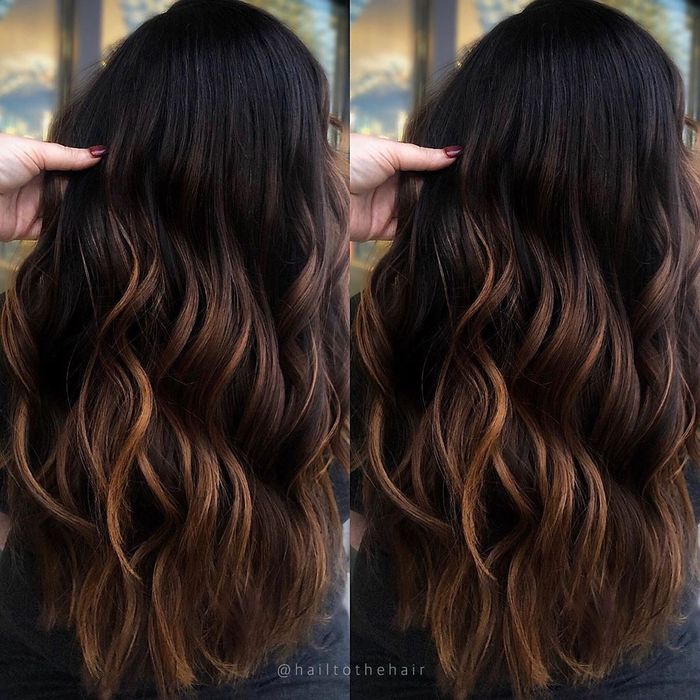 Black + Caramel Ombre
