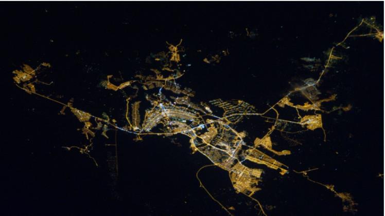 City Lights from Satellite Camera